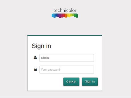 Technicolor sign in